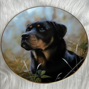 Danbury Mint Rottweiler Plate Decorative Limited Edition